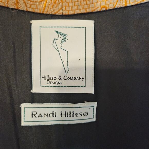 Randi Hilleso Art to wear silk linen lounge jacket. Size M - Picture 8 of 16
